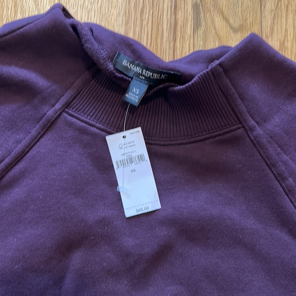 NWT BANANA REPUBLIC FLEECE MOCK-NECK SWEATSHIRT - Picture 2 of 4
